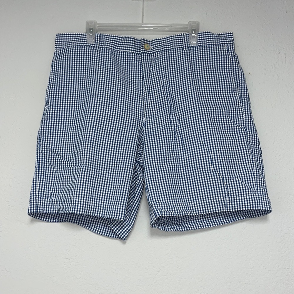 Men’s Southern Tide The Skipjack Gingham Seersucker Shorts - Flat, Size 38